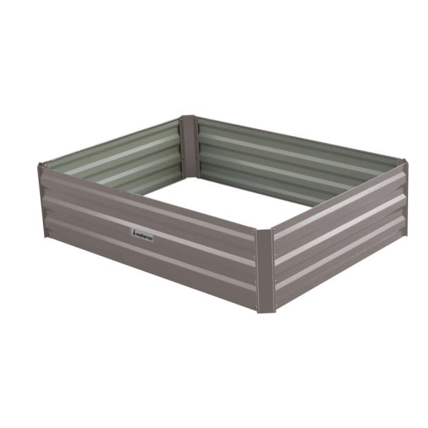 Wallaroo Garden Bed 120 x 90 x 30cm Galvanized Steel - Grey Image 2