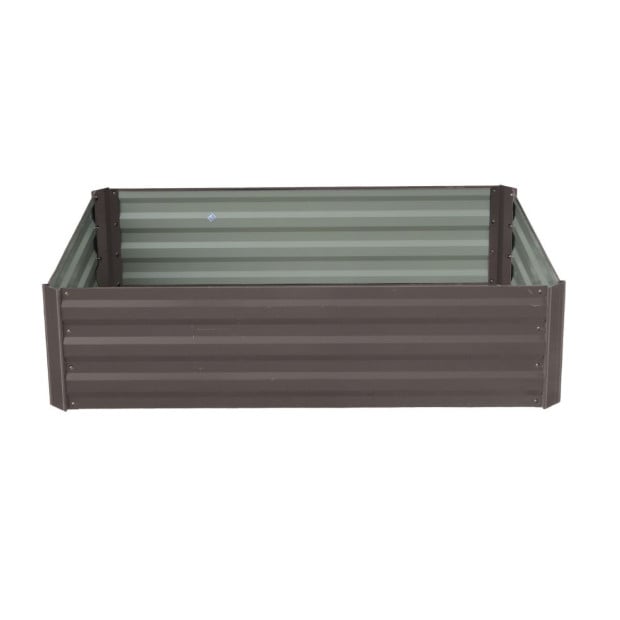 Wallaroo Garden Bed 120 x 90 x 30cm Galvanized Steel - Grey Image 4