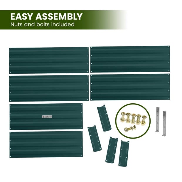 Wallaroo Garden Bed 150 x 90 x 30cm Galvanized Steel - Green Image 8