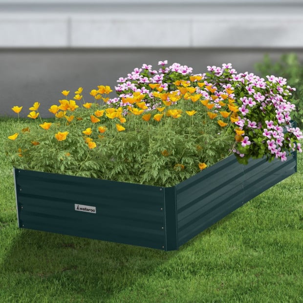 Wallaroo Garden Bed 150 x 90 x 30cm Galvanized Steel - Green Image 9