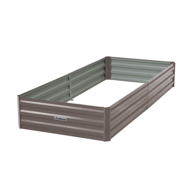 Wallaroo Garden Bed 210 x 90 x 30cm Galvanized Steel - Grey Image 2