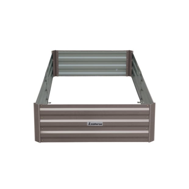 Wallaroo Garden Bed 210 x 90 x 30cm Galvanized Steel - Grey Image 3