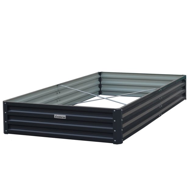 Wallaroo 150 x 90 x 30cm Galvanized Steel Garden Bed - Black Image 2