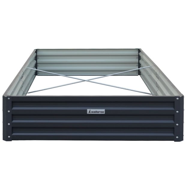 Wallaroo 150 x 90 x 30cm Galvanized Steel Garden Bed - Black Image 3