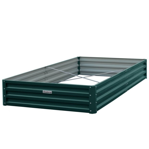 Wallaroo Garden Bed 240 x 120 x 30cm Galvanized Steel - Green Image 2