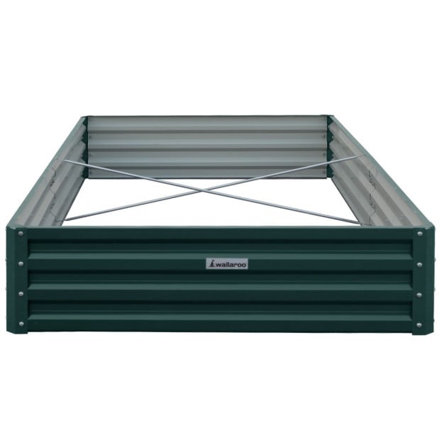Wallaroo Garden Bed 240 x 120 x 30cm Galvanized Steel - Green Image 3