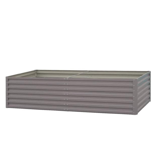Wallaroo Garden Bed 240 x 120 x 57cm Galvanized Steel - Grey Image 4
