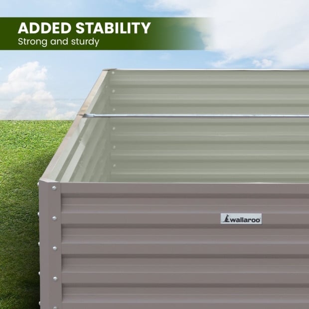 Wallaroo Garden Bed 240 x 120 x 57cm Galvanized Steel - Grey Image 8