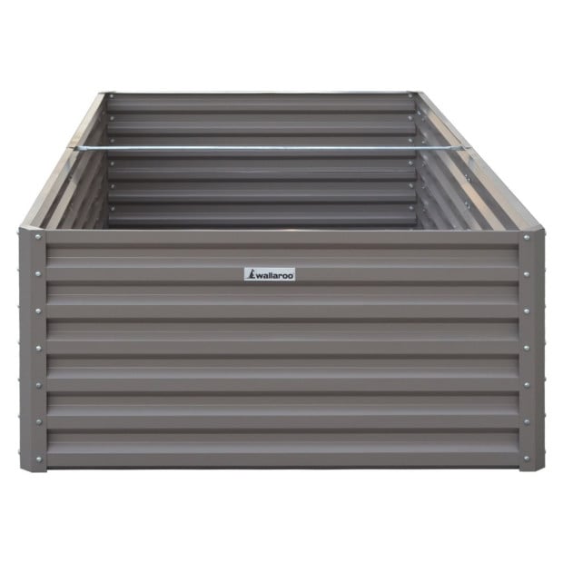 Wallaroo Garden Bed 240 x 120 x 57cm Galvanized Steel - Grey Image 3