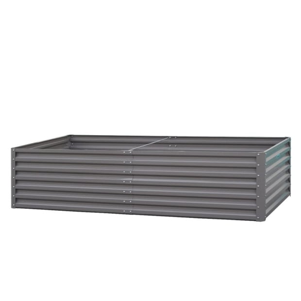 Wallaroo Garden Bed 240 x 120 x 57cm Galvanized Steel - Grey Image 4