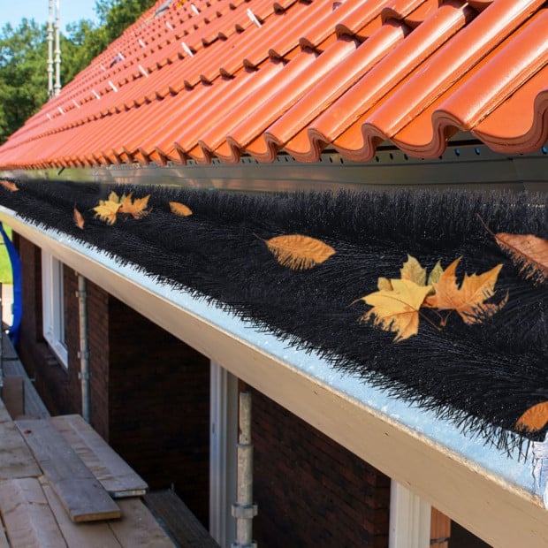 48 Pcs Gutter Brush Guard 92cm X 10cm Length Leaf Twigs Filter Image 7
