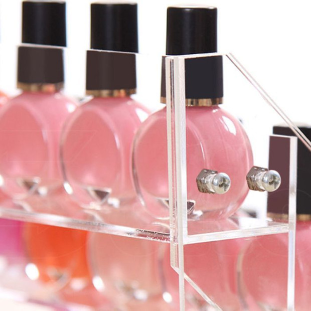 Clear Acrylic Nail Polish Varnish Cosmetics Display Stand Rack Organiser Image 6