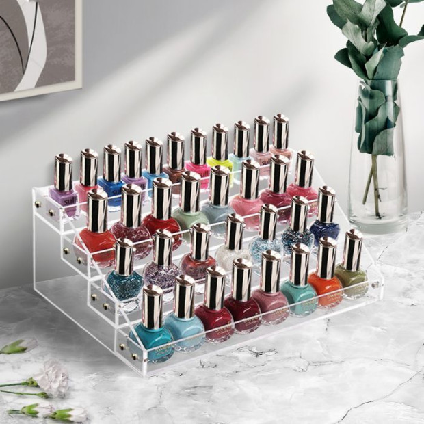 Clear Acrylic Nail Polish Varnish Cosmetics Display Stand Rack Organiser Image 7