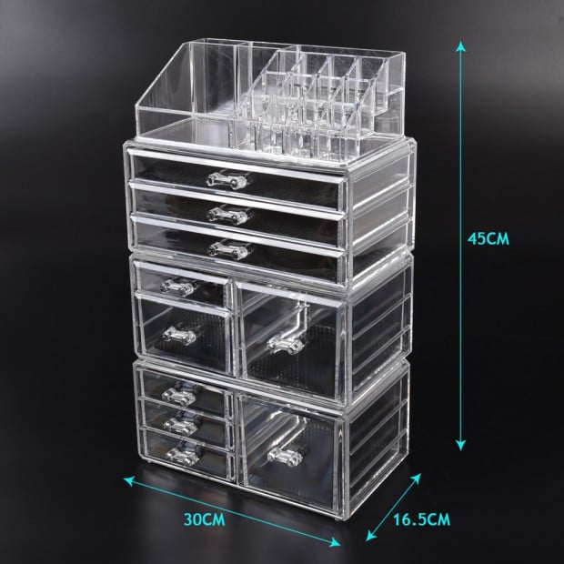Cosmetic 10 Drawer Makeup Organizer Storage Jewellery Box Holder Image 6