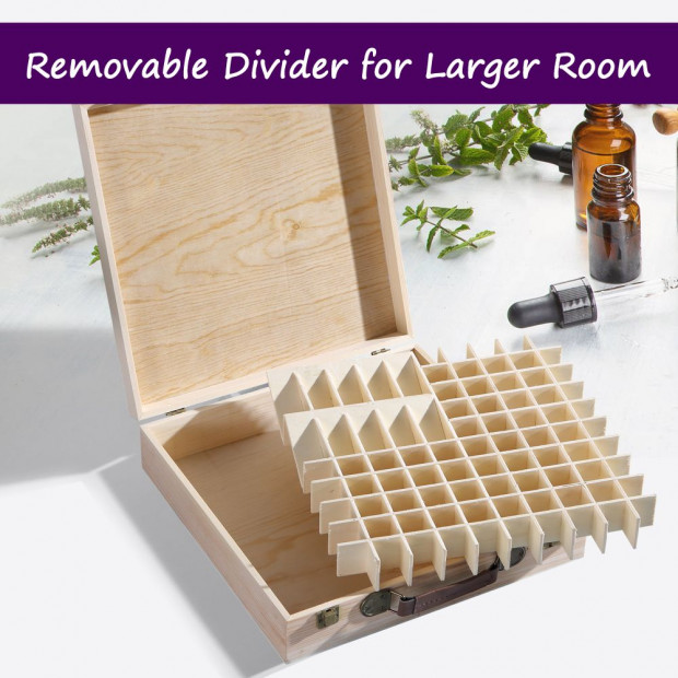Essential Oil Storage Box Wooden 85 Slots Aromatherapy Container Case Image 6