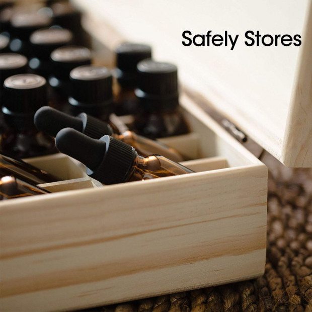 Essential Oil Storage Box Wooden 85 Slots Aromatherapy Container Case Image 7