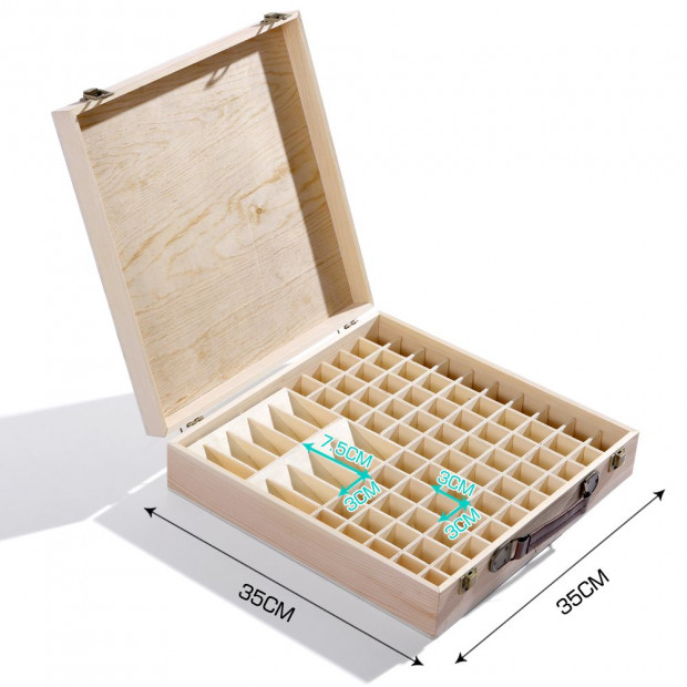 Essential Oil Storage Box Wooden 85 Slots Aromatherapy Container Case Image 10