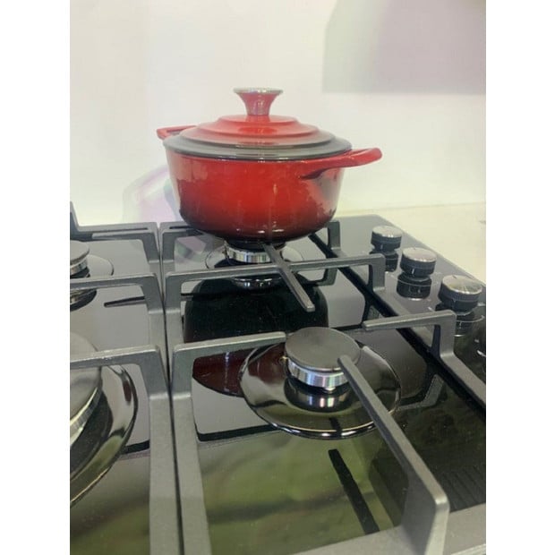 Kleenmaid 60cm Black Glass Gas Cooktop GCTK6012 Black Image 2