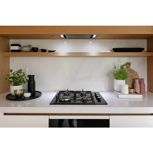 Kleenmaid 60cm Black Glass Gas Cooktop GCTK6012 Black Image 4
