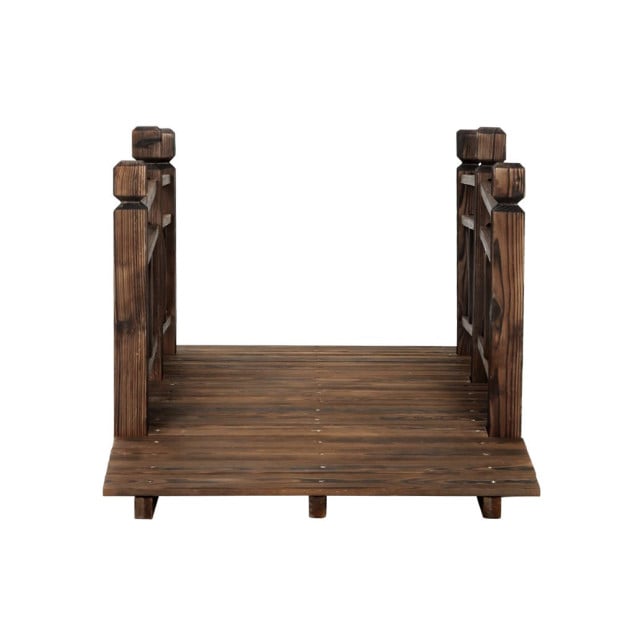 Garden Ornaments Wooden Rustic Bridge Decor Outdoor Decoration Yard Image 3