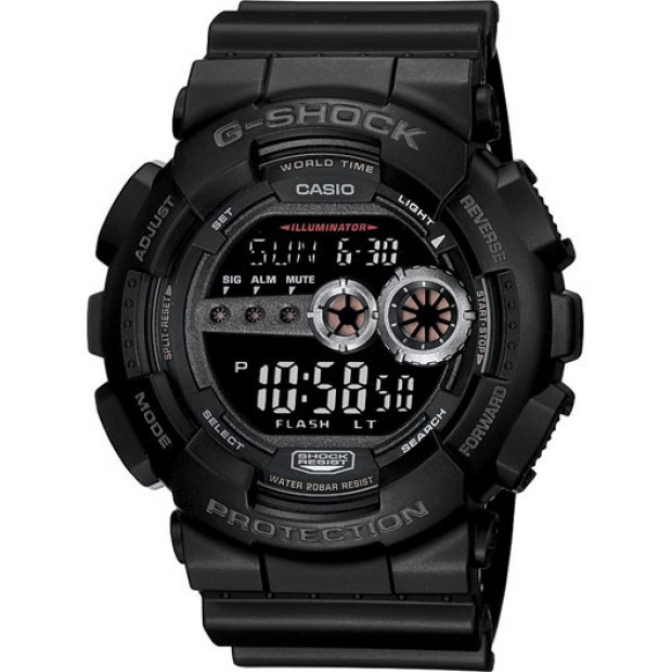 Casio G-Shock Digital Mens Black Watch GD100-1B GD-100-1BDR