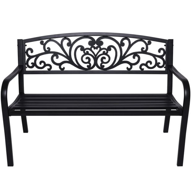 Wallaroo Steel Outdoor Garden Bench - Floral Image 4