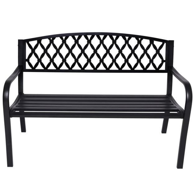 Wallaroo Steel Outdoor Garden Bench - Diamond Image 4
