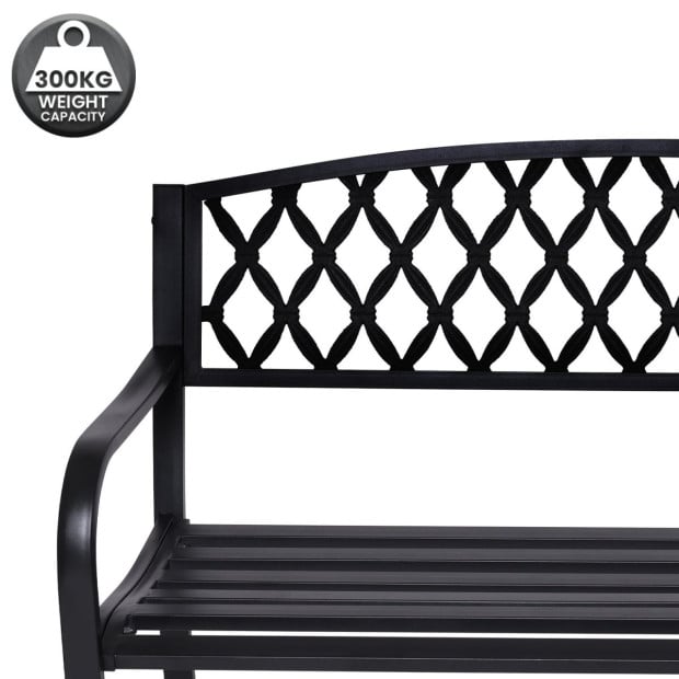 Wallaroo Steel Outdoor Garden Bench - Diamond Image 8