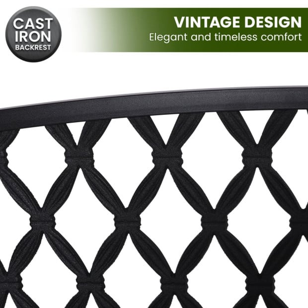 Wallaroo Steel Outdoor Garden Bench - Diamond Image 9