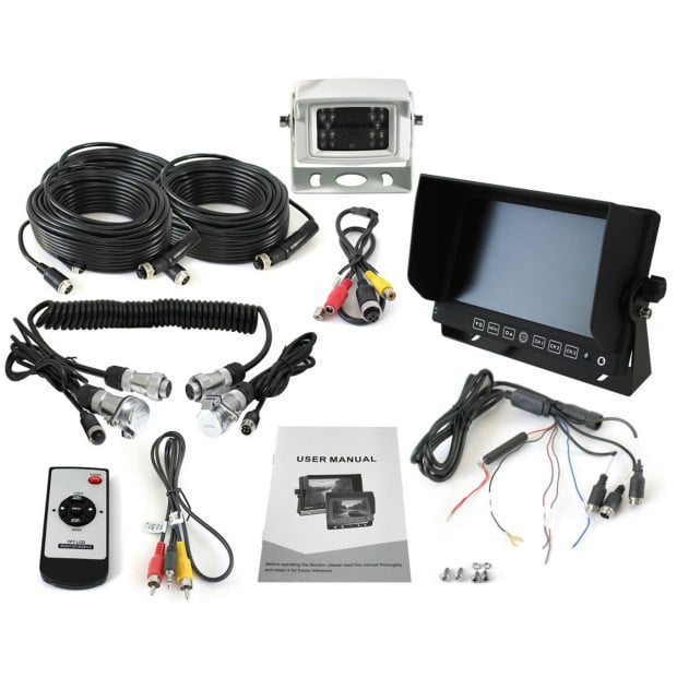 7in Monitor Caravan 2 Reversing Camera 4pin 3AV Mic 12V 24V Image 6