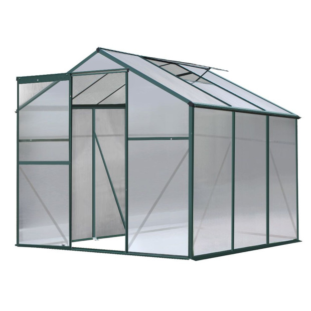 Greenfingers Greenhouse Aluminum Garden Shed Polycarbonate 1.9x1.9m