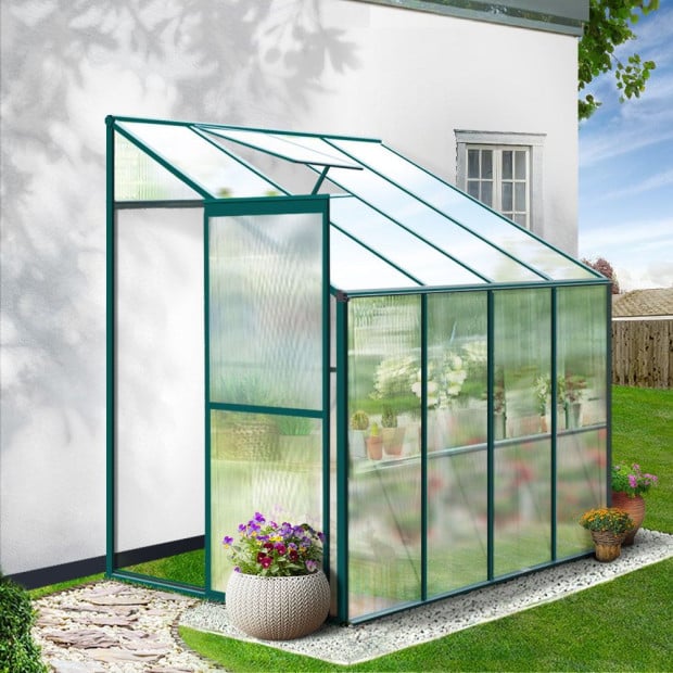 Greenfingers Greenhouse Aluminium Garden Polycarbonate 2.52x1.27m Image 8