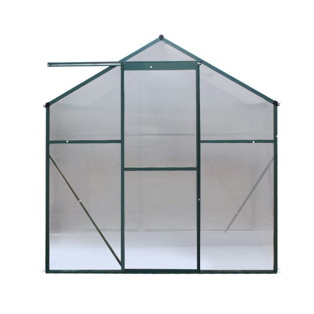 Greenfingers Aluminum Greenhouse Garden Shed Polycarbonate 2.52x1.9m Image 4