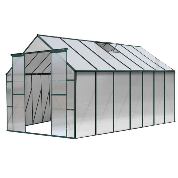 Greenfingers Aluminium Greenhouse Garden Polycarbonate 4.43x2.44m