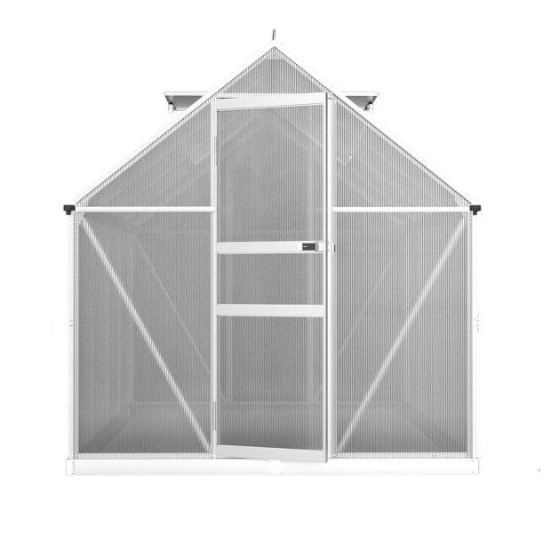 Greenfingers Greenhouse Aluminium Polycarbonate Garden Shed 2.4x1.9m Image 3