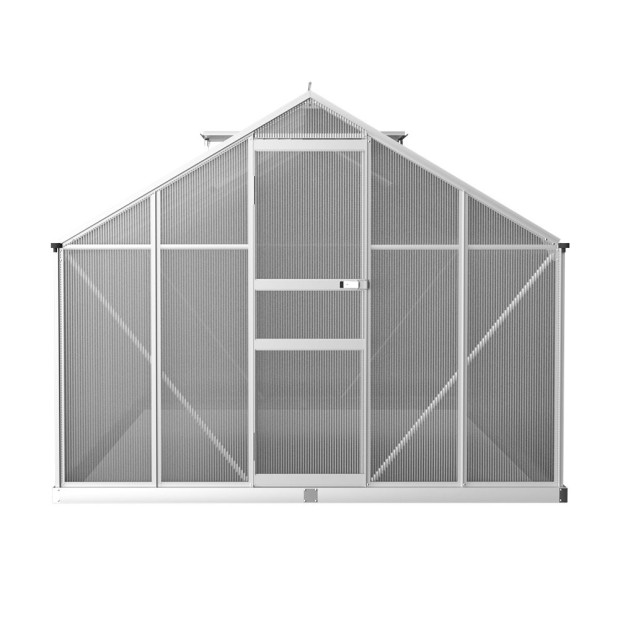 Greenfingers Greenhouse Aluminium Garden Shed Polycarbonate 3.6x2.5m Image 4