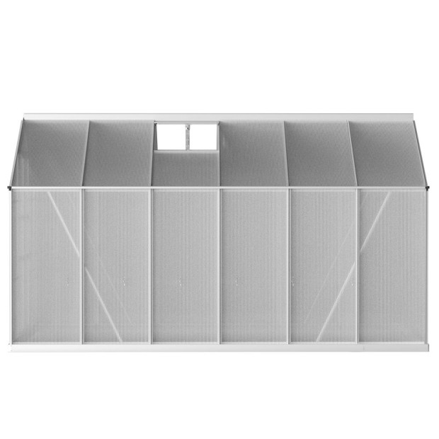 Greenfingers Aluminium Greenhouse Garden Shed Polycarbonate 3.7x2.5m Image 3