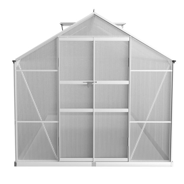 Greenfingers Greenhouse Aluminium Garden Shed Polycarbonate 4.1x2.5m Image 3