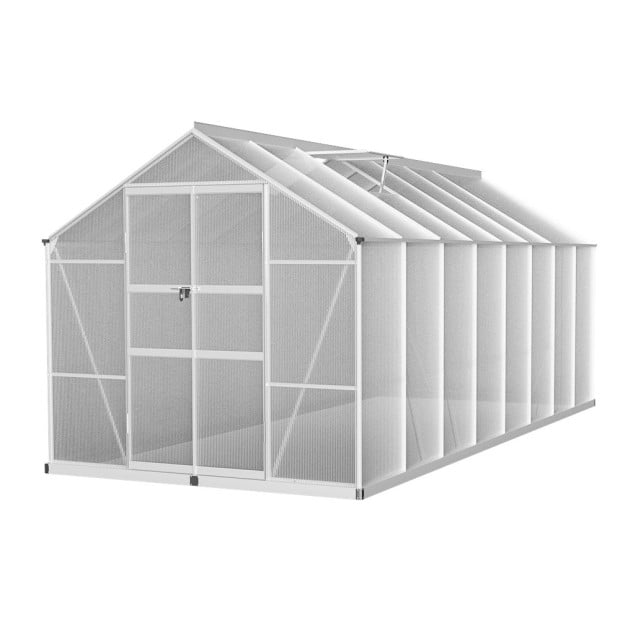Greenfingers Aluminium Greenhouse Polycarbonate Garden Shed 4.7x2.5m