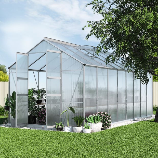 Greenfingers Aluminium Greenhouse Polycarbonate Garden Shed 4.7x2.5m Image 8