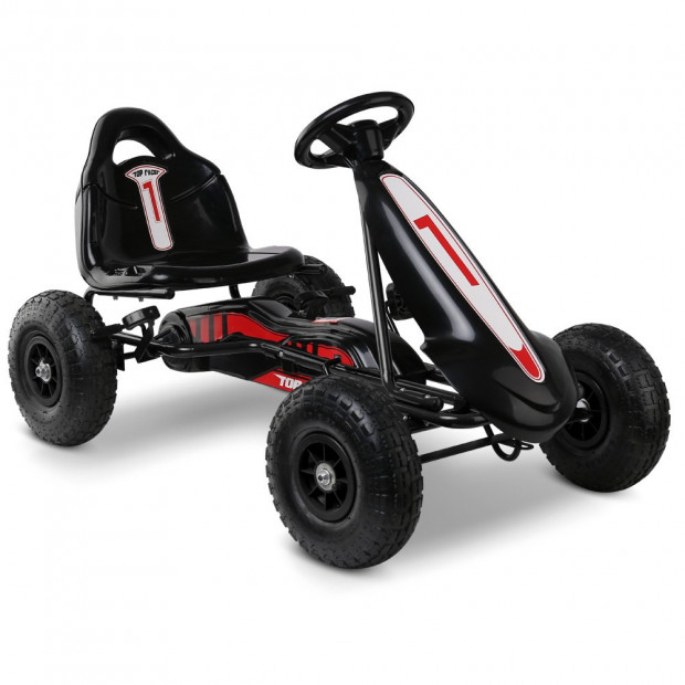 Kids Pedal Powered Go Kart - Black Image 1