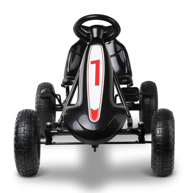 Kids Pedal Powered Go Kart - Black Image 2