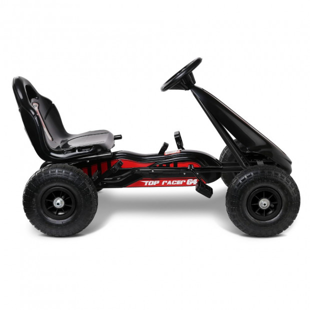 Kids Pedal Powered Go Kart - Black Image 3
