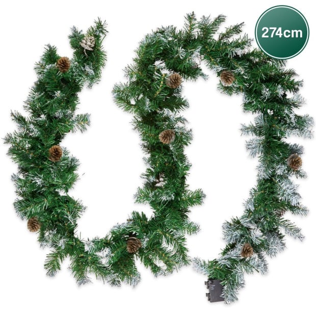 Christabelle Yuletide Glow Prelit Christmas Garland - 274cm Image 4