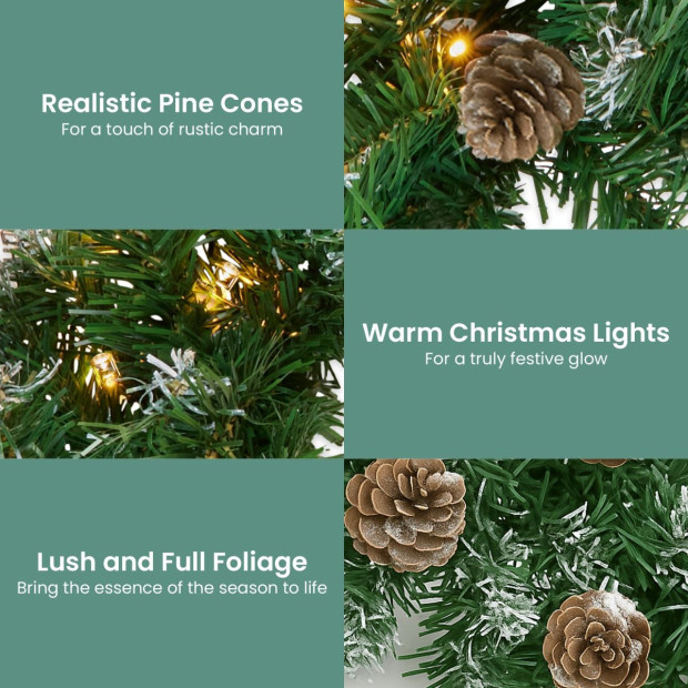 Christabelle Yuletide Glow Prelit Christmas Garland - 274cm Image 5