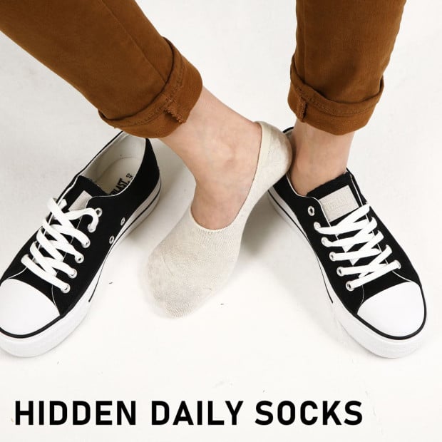 5x Large Daily No Show Socks - Multi Colour Image 3