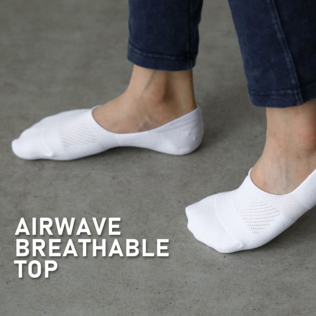 3x Medium Cushion No Show Socks - Black Image 2