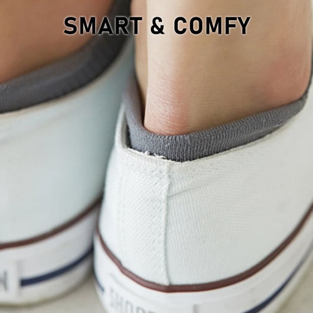 3x Medium Cushion No Show Socks - White Image 5