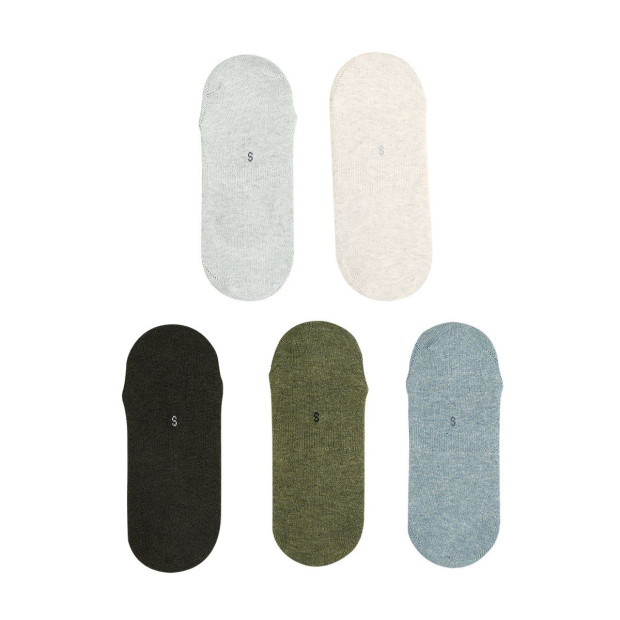 5x Small Daily No Show Socks - Multi Colour
