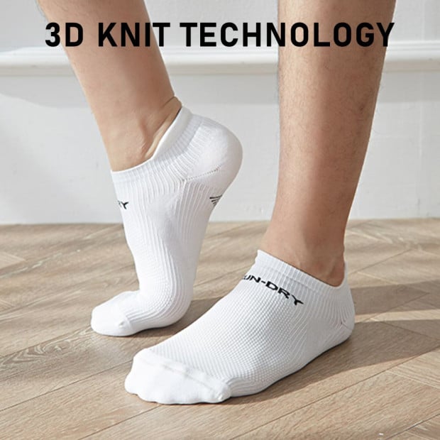 4x Medium Seamless Sport Socks - White Image 2